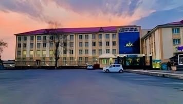 Andijan State Medical Institute campus at dusk
