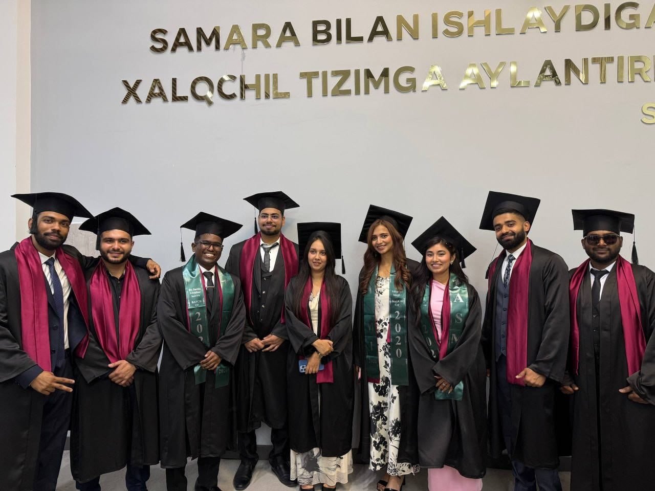 International graduates celebrating at the ASMI convocation